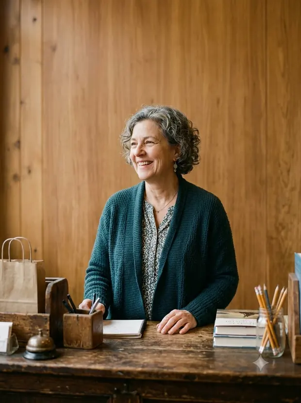 Small business owner in her shop